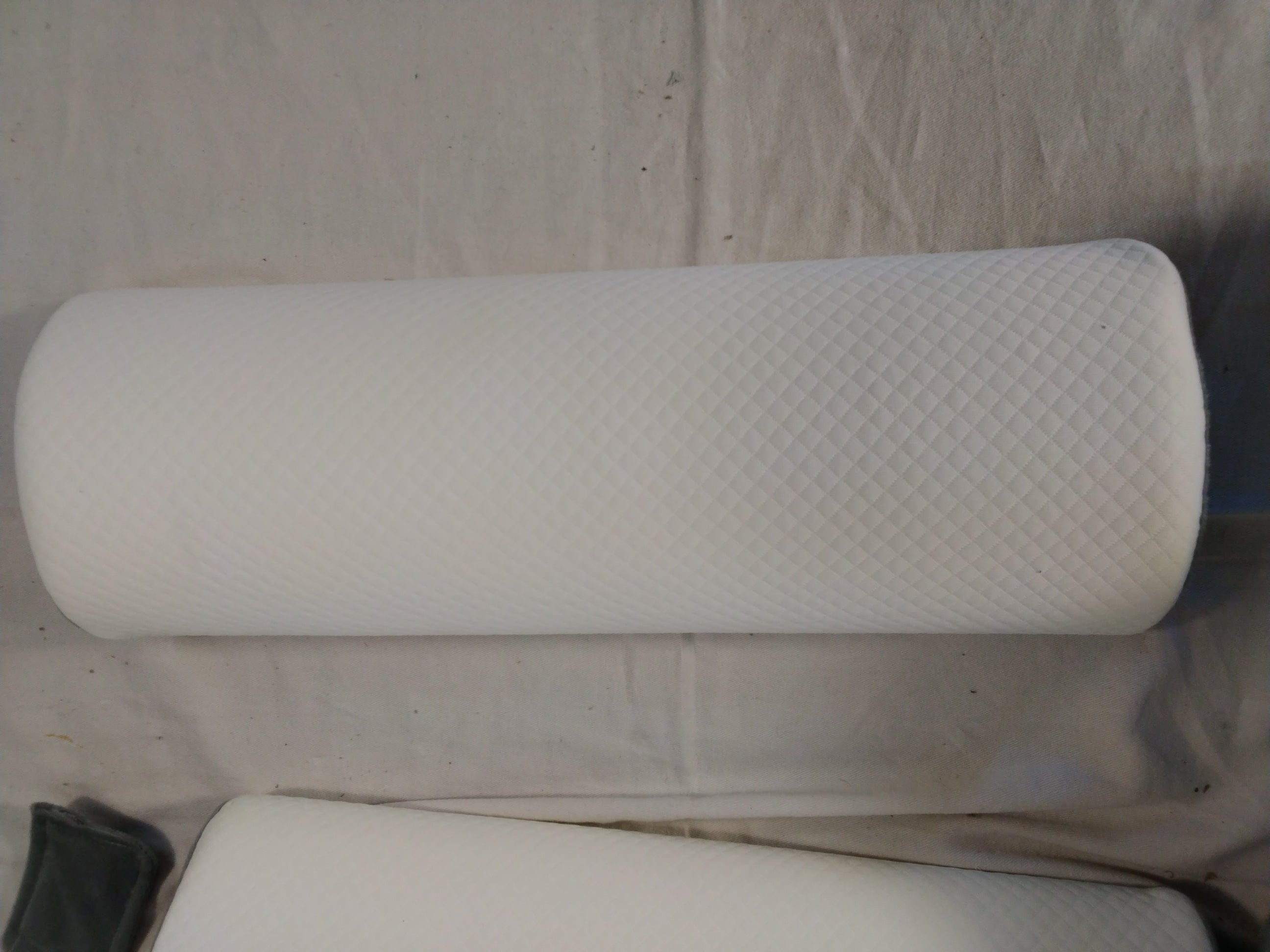 Cuscino Ergonomico per Lettura a Letto con Braccioli e Poggiatesta in Memory Foam | Grigio/Bianco | Come Nuovo