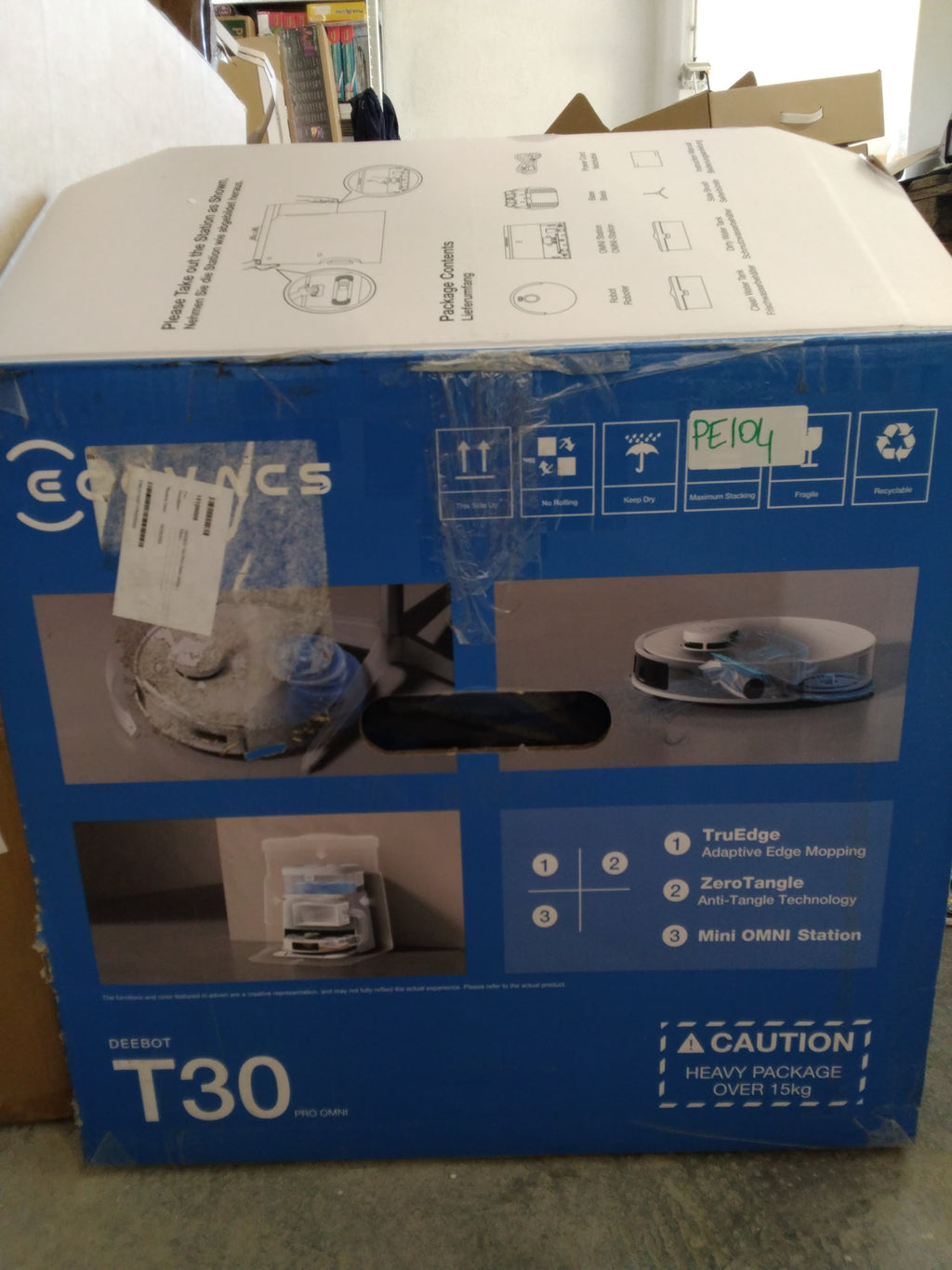 ECOVACS DEEBOT T30 PRO OMNI Robot Aspirapolvere e Lavapavimenti con Stazione OMNI&nbsp; Pari al Nuovo