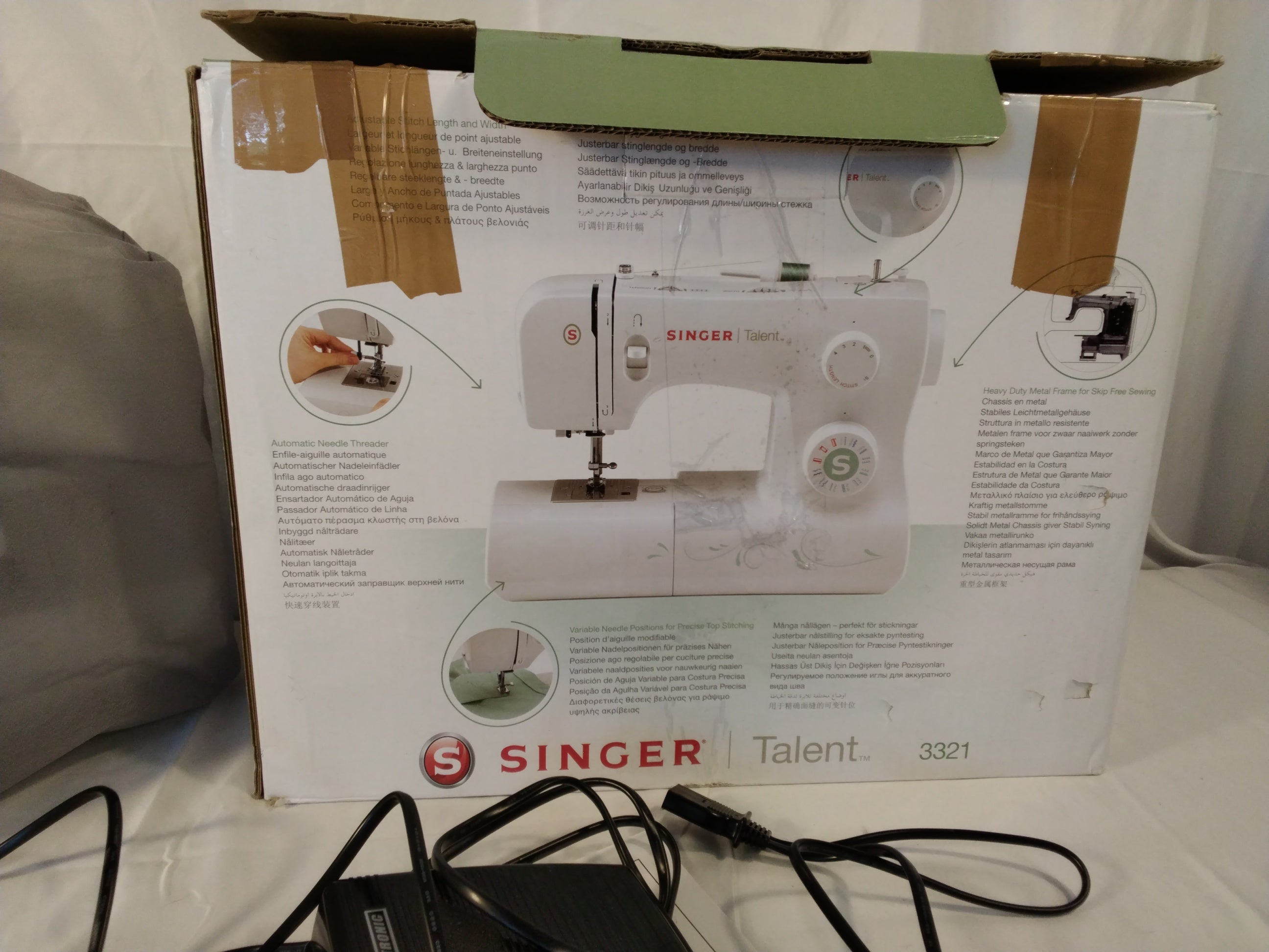 Singer Talent 3321 Macchina da Cucire Meccanica | 21 Punti | Braccio Libero | Testata e Funzionante pari al nuovo;