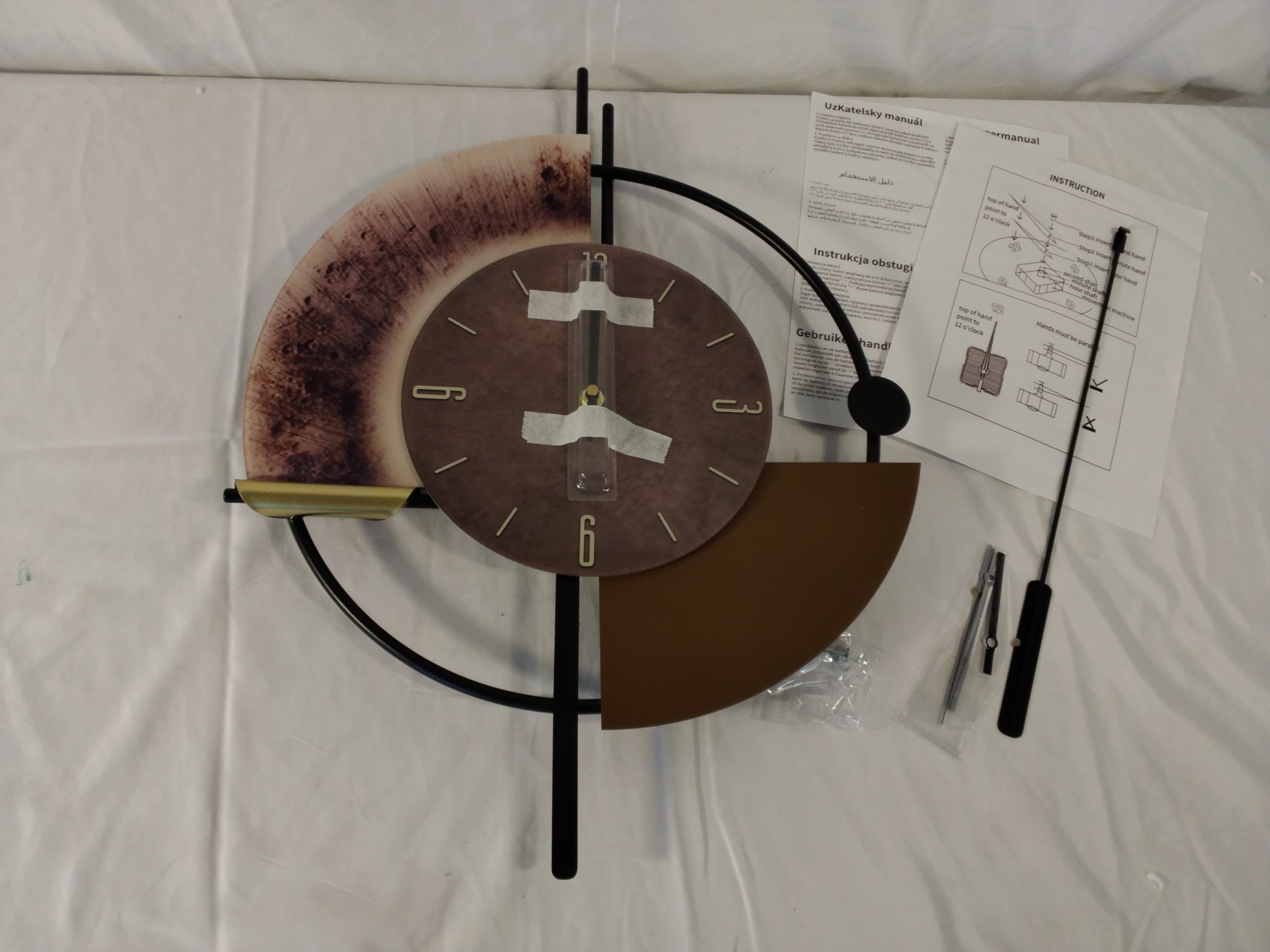 Orologio da Parete Moderno di Design con Pendolo | Silenzioso | Nuovo
