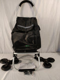 VOUNOT Carrello Portaspesa Pieghevole in Alluminio Saliscale 6 Ruote 58L Nero con Ganci nuovo