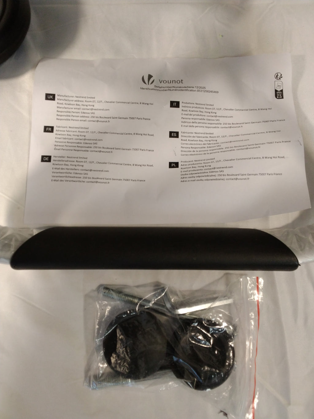VOUNOT Carrello Portaspesa Pieghevole in Alluminio Saliscale 6 Ruote 58L Nero con Ganci nuovo