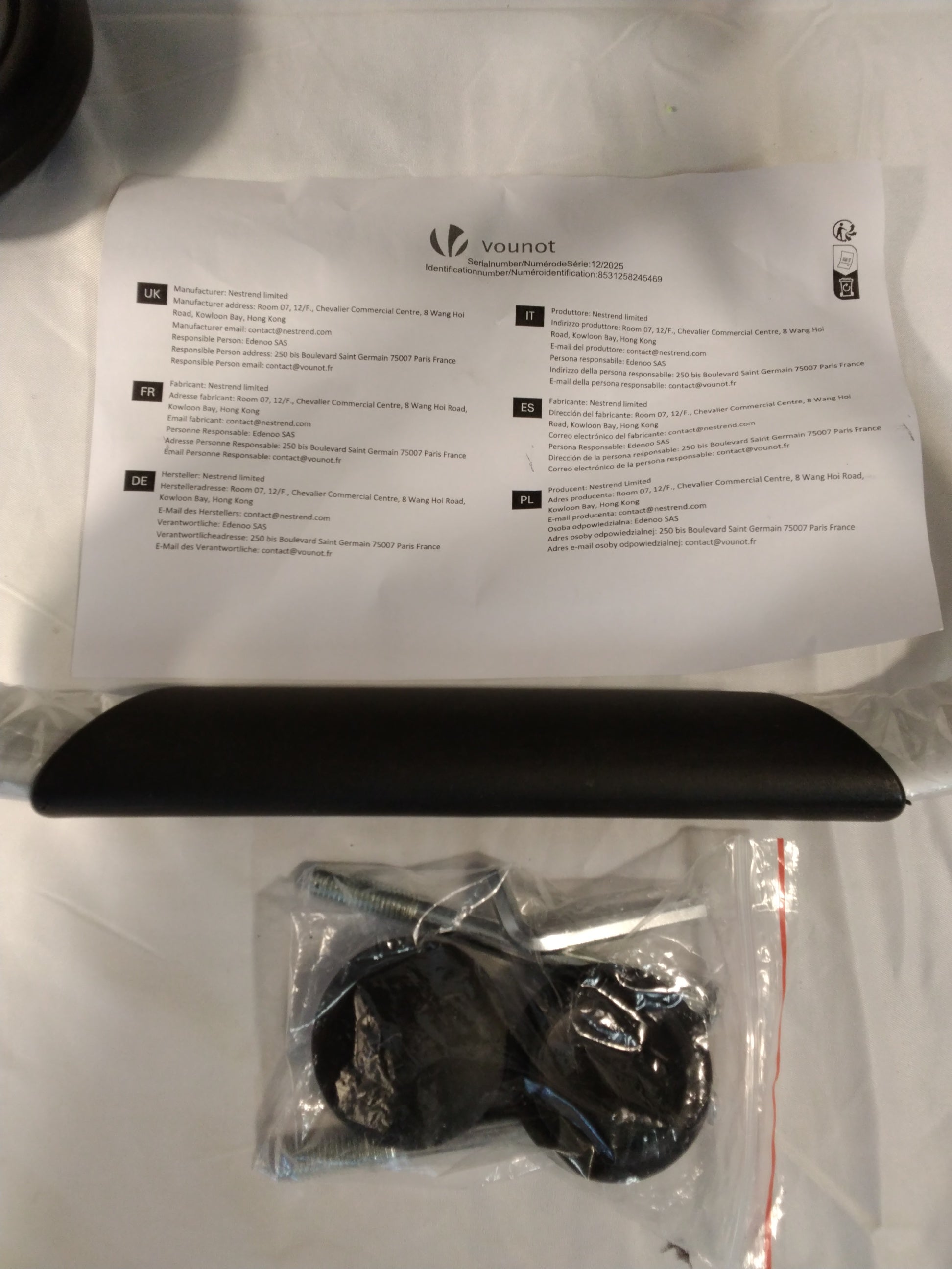 VOUNOT Carrello Portaspesa Pieghevole in Alluminio Saliscale 6 Ruote 58L Nero con Ganci nuovo