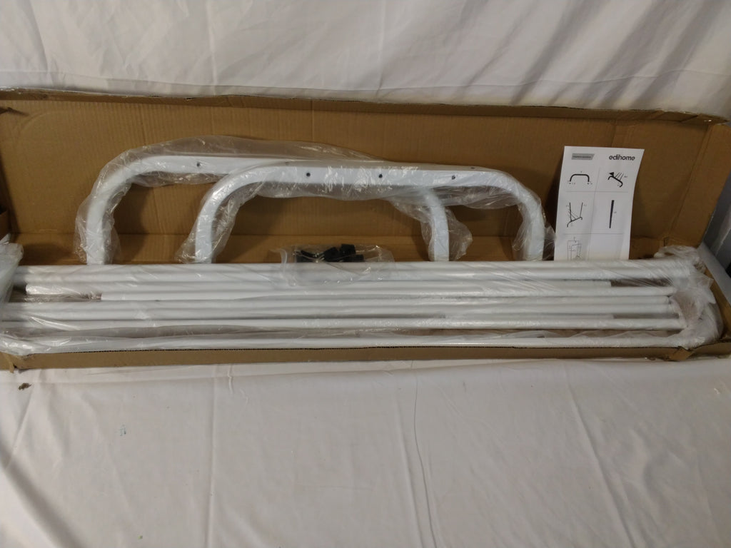 Appendiabiti con Ripiano Inferiore EDIHOME in Metallo | Bianco | Nuovo