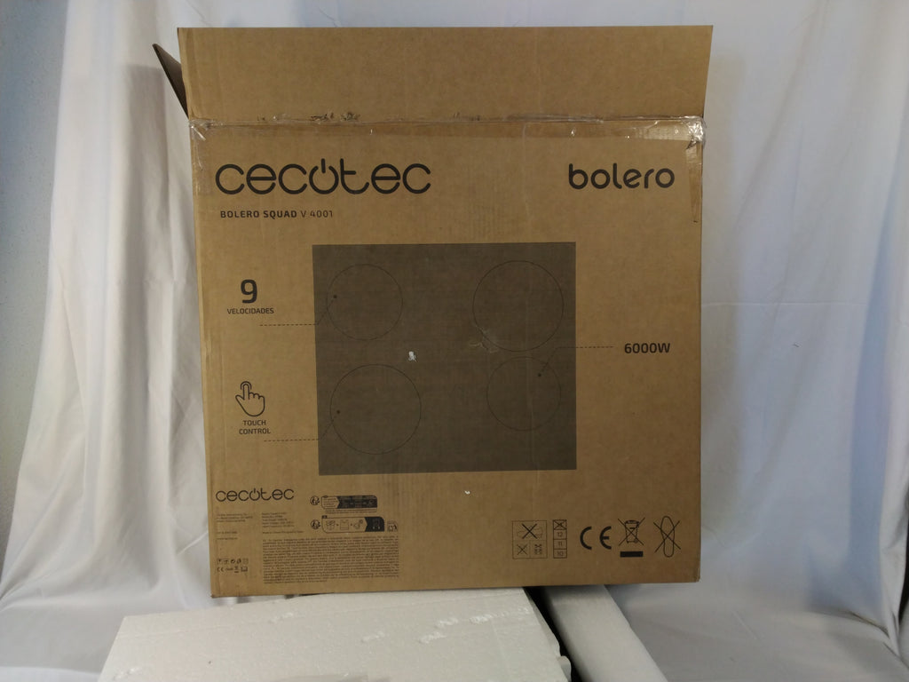 Piano Cottura Elettrico in Vetroceramica Cecotec Bolero Squad V 4001 | 4 Zone Touch 6000W | Nuovo