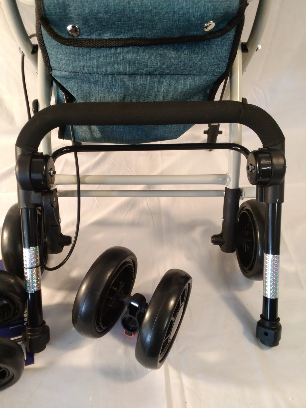Carrello Spesa Deambulatore Mobiclinic Coliseo Azul | 4 Ruote con Seduta e Borsa | Pieghevole