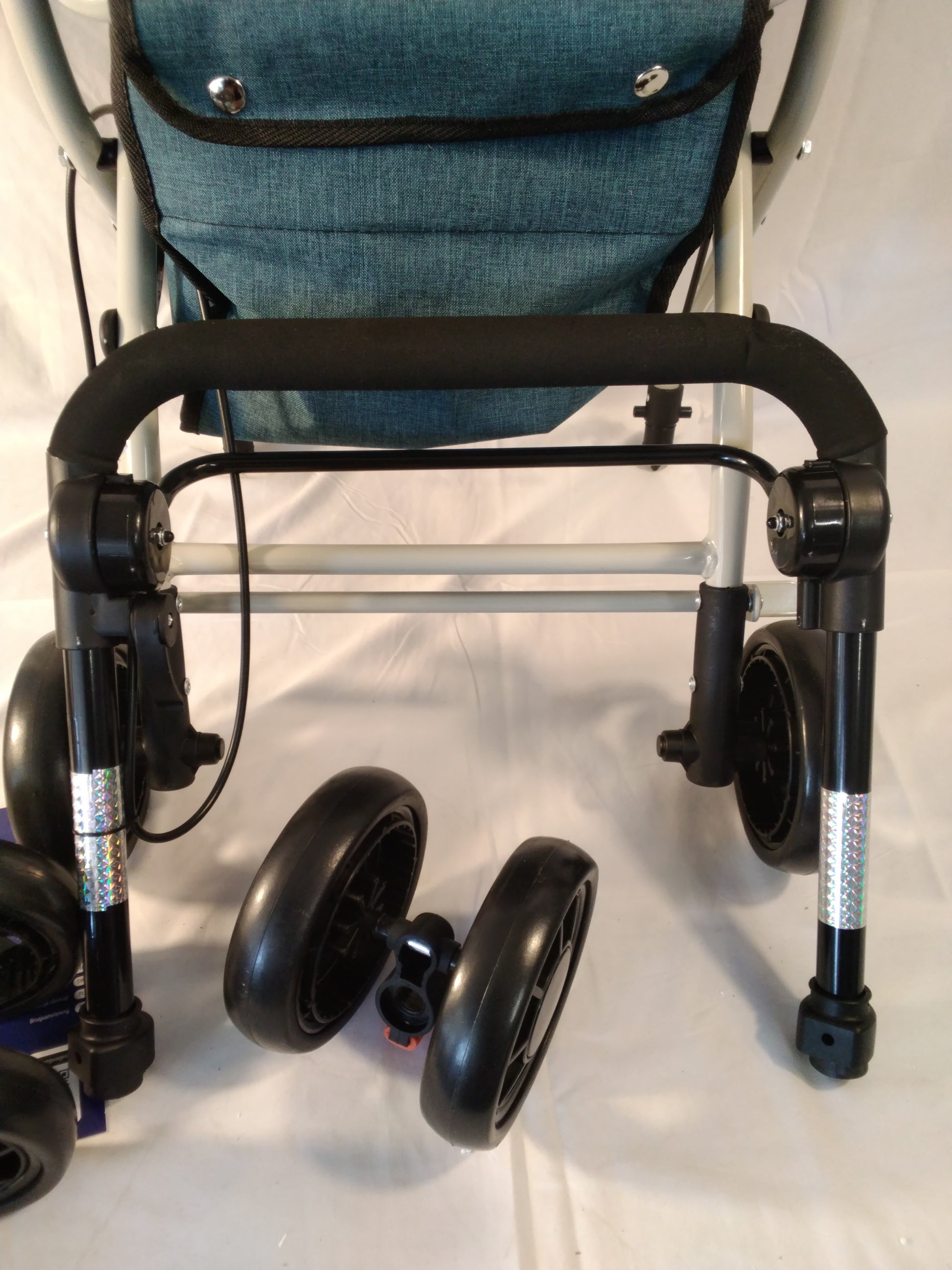 Carrello Spesa Deambulatore Mobiclinic Coliseo Azul | 4 Ruote con Seduta e Borsa | Pieghevole