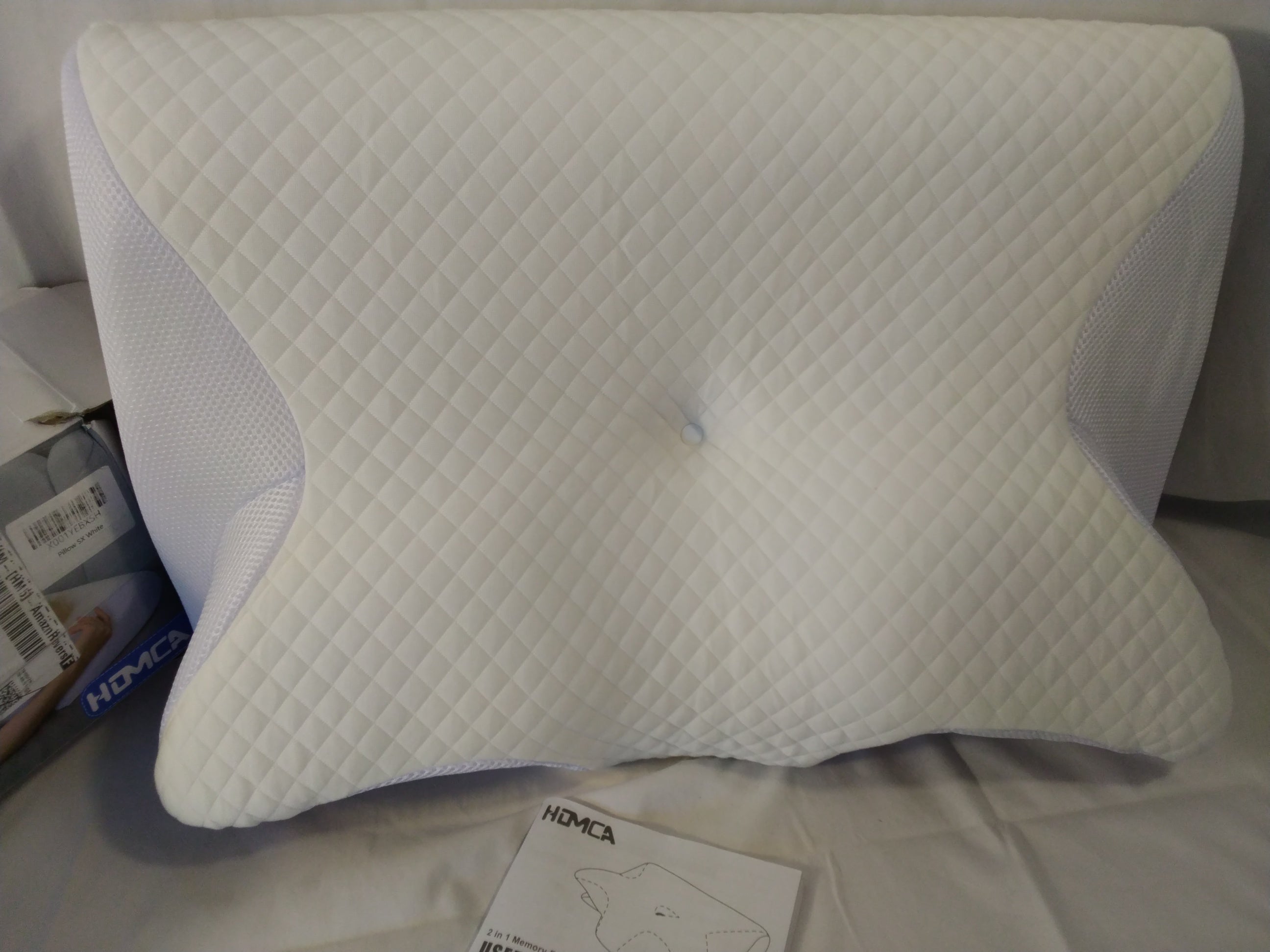 Cuscino Cervicale Ergonomico HOMCA 2 in 1 in Memory Foam | Nuovo
