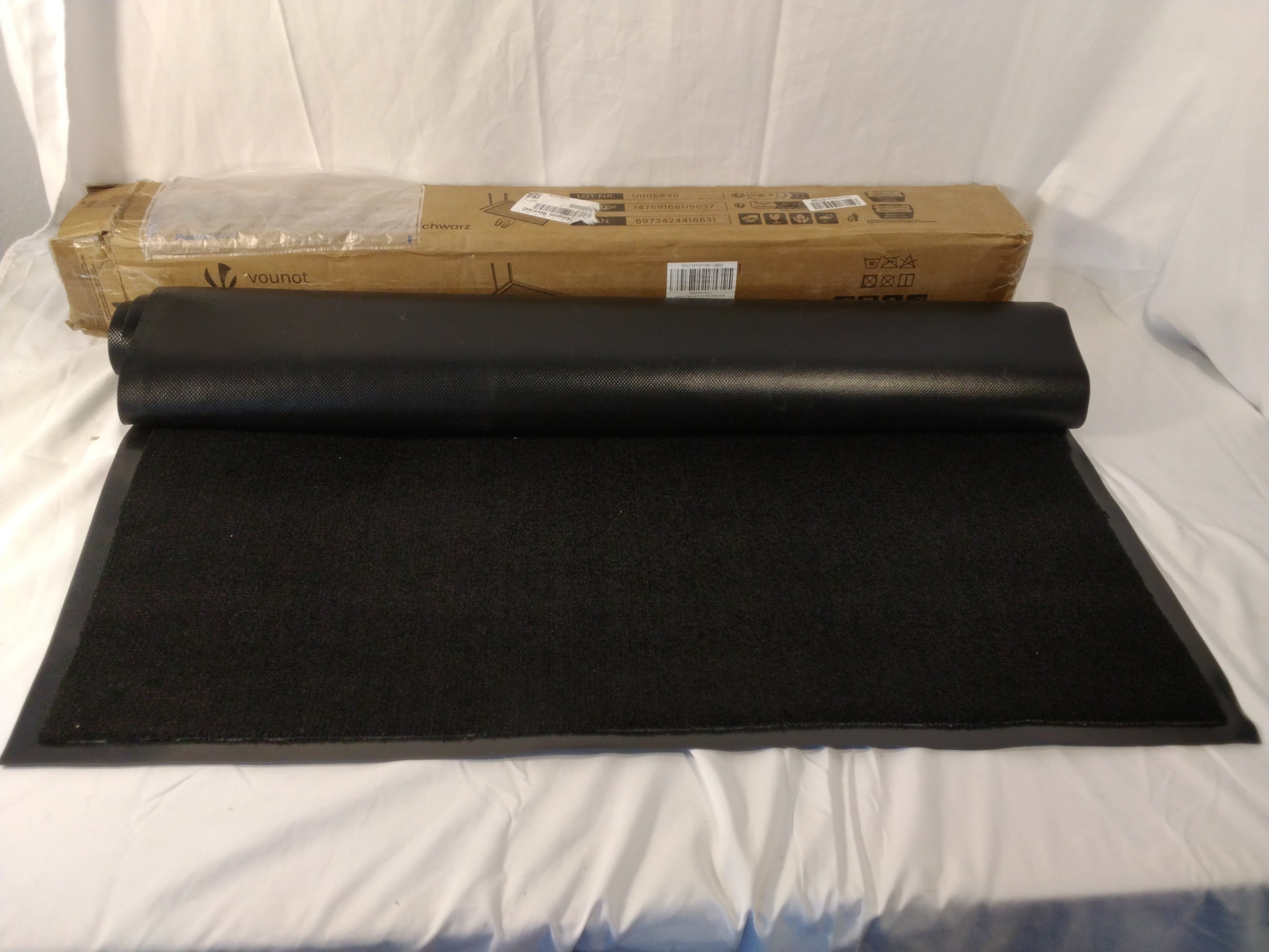VOUNOT Zerbino Ingresso 90×150 cm Nero | Tappeto Antiscivolo per Interno ed Esterno Nuovo