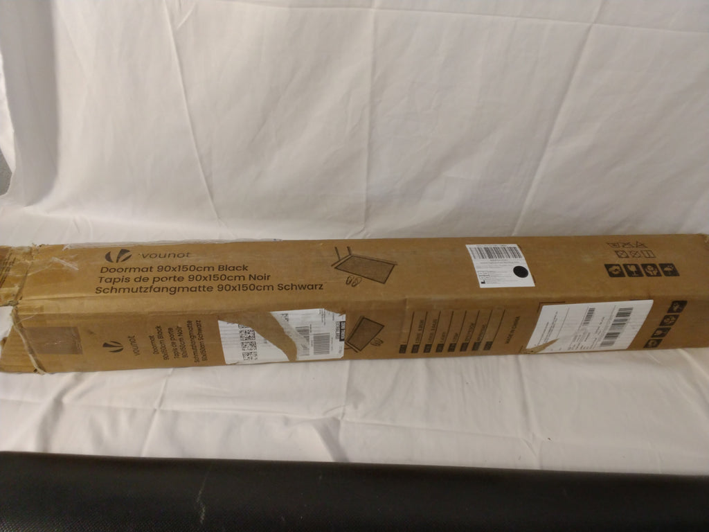 VOUNOT Zerbino Ingresso 90×150 cm Nero | Tappeto Antiscivolo per Interno ed Esterno Nuovo