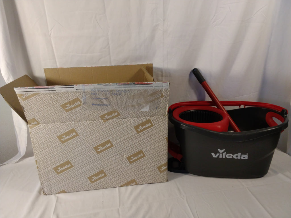 Vileda Turbo 2in1 Microfibre Set con Secchio a Pedale e Mocio Rotante Nuovo