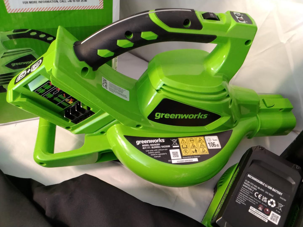 Greenworks GD24X2BV4X 48V (2x24V) Soffiatore / Aspiratore / Trituratore a Batteria | Usato Perfettamente Funzionante&nbsp;