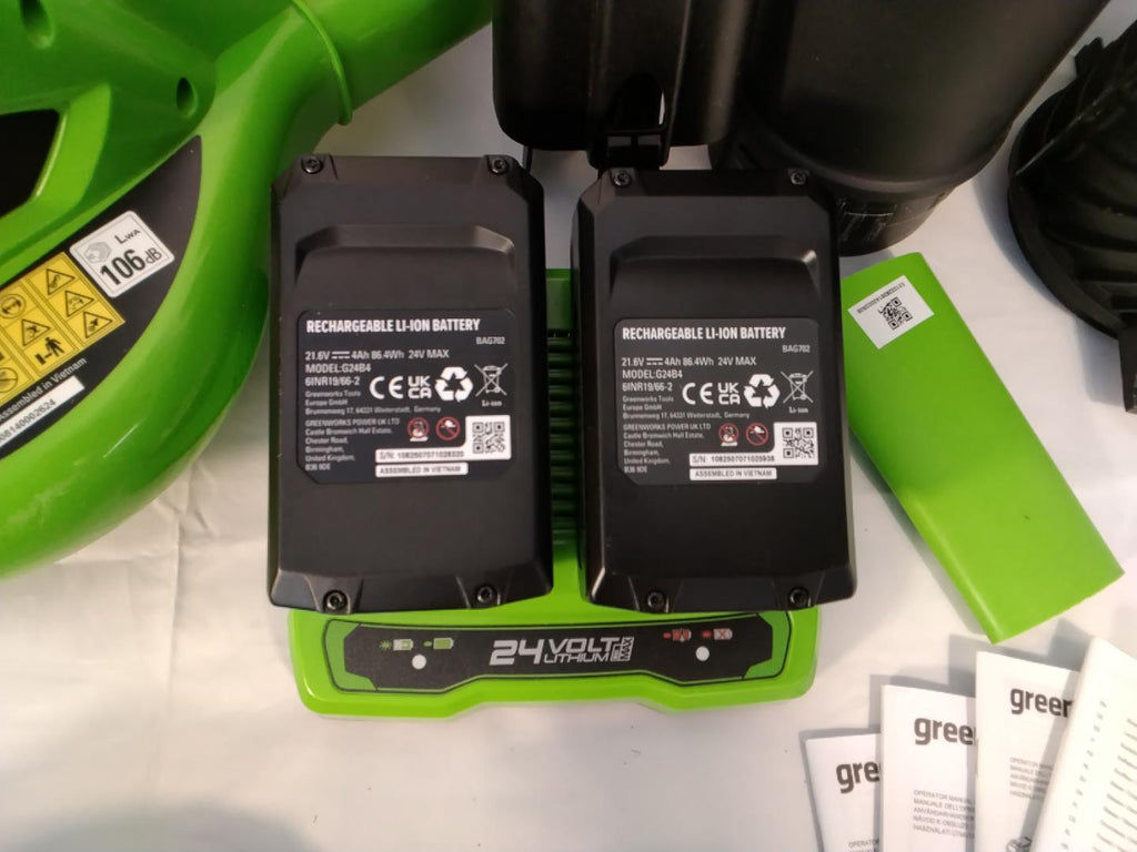Greenworks GD24X2BV4X 48V (2x24V) Soffiatore / Aspiratore / Trituratore a Batteria | Usato Perfettamente Funzionante&nbsp;
