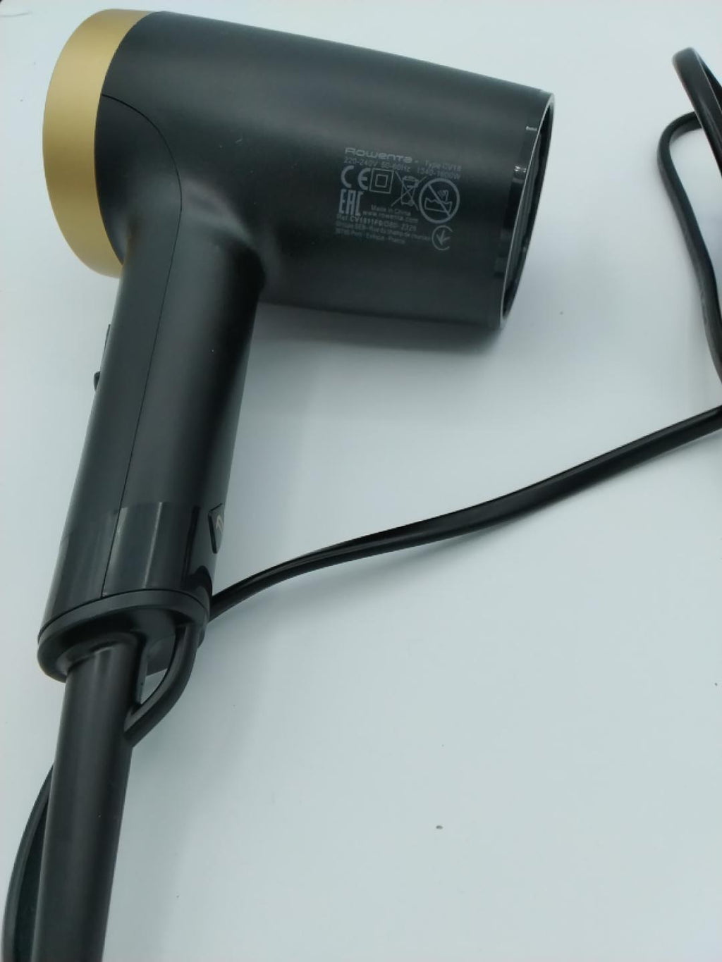 Rowenta Ionic Asciugacapelli Compatto Nero/Oro | Usato in ottime condizioni&nbsp;
