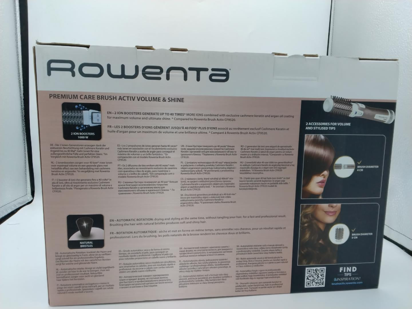 Rowenta Brush Activ Premium Care CF9540 | Spazzola Rotante ad Aria 1000W | Nuova