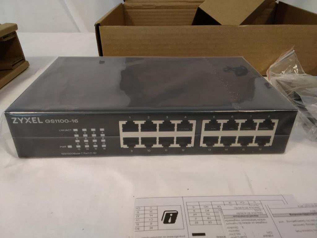 Zyxel GS1100-16 | Switch Ethernet Gigabit 16 Porte | Nuovo
