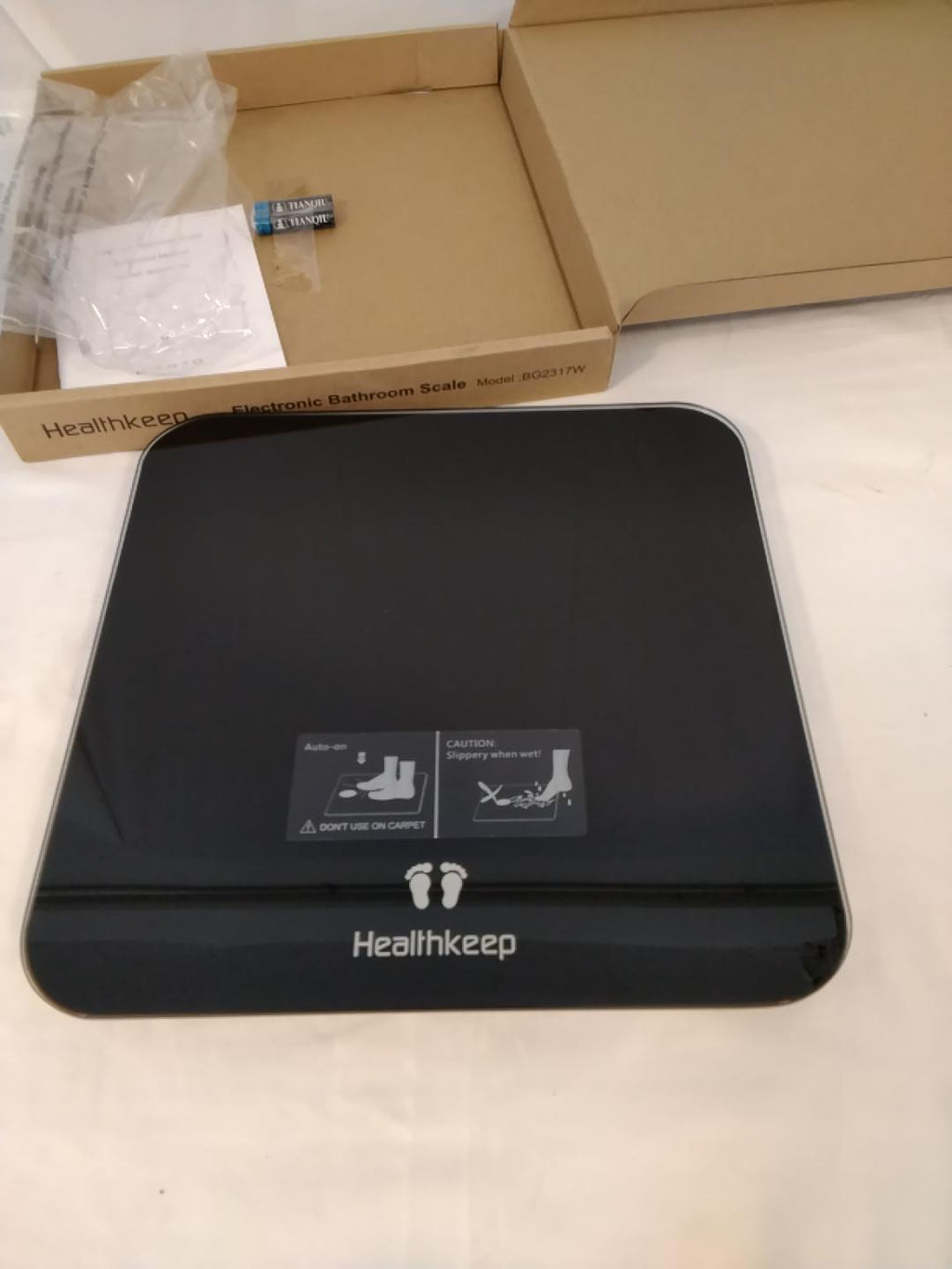 Healthkeep Bilancia Pesapersone Digitale BG2317W | 180 kg | Display LED | Nera | Nuova