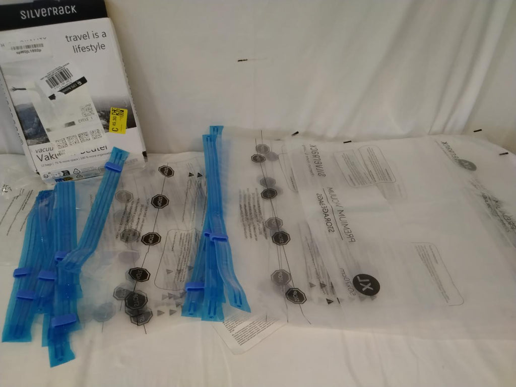 SilverRack Set Sacchetti Sottovuoto da Viaggio | 12 Pezzi | Varie Misure | Nuovo