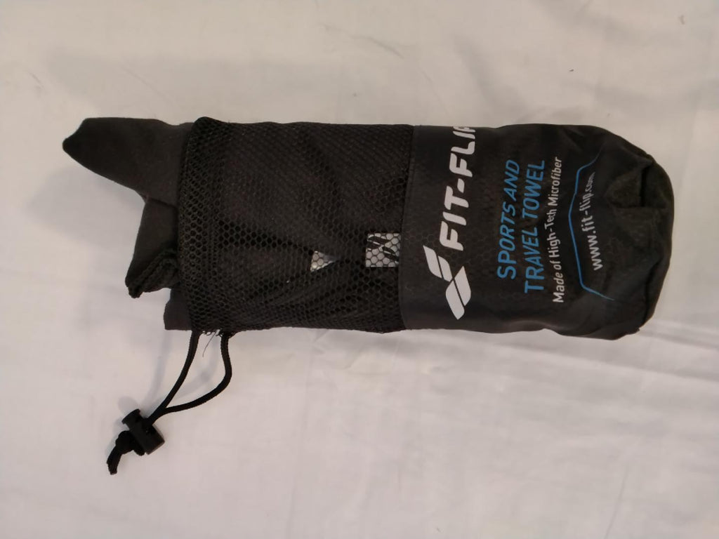 Fit-Flip Asciugamano in Microfibra 80 × 160 cm | Sport e Viaggio | Nero | Nuovo