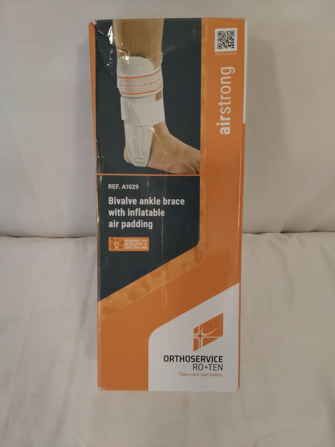 Orthoservice Ro+Ten Airstrong A1029 | Tutore Bivalva per Caviglia con Imbottiture ad Aria | Universale | Nuovo