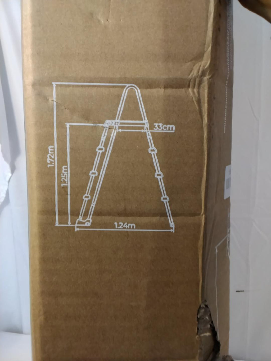 INTEX 28076 Scaletta Deluxe per Piscina 122 cm | Gradini Removibili | Nuova