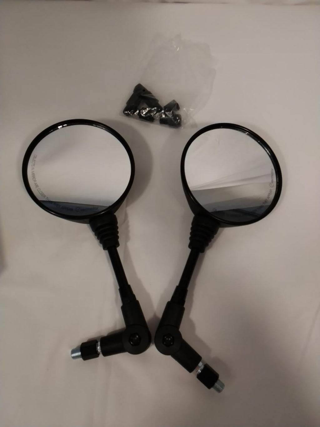 Evermotor Specchietti Retrovisori Moto Rotondi Neri | Nuovi