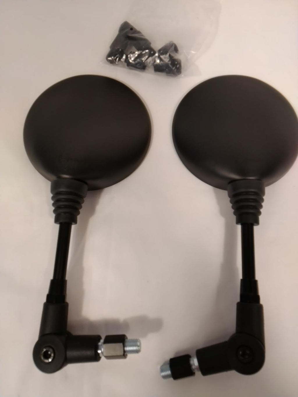 Evermotor Specchietti Retrovisori Moto Rotondi Neri | Nuovi