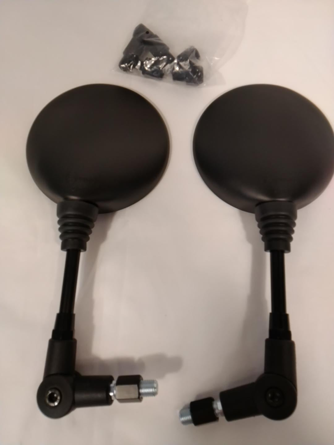 Evermotor Specchietti Retrovisori Moto Rotondi Neri | Nuovi