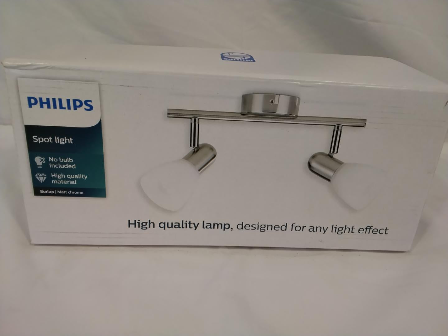 PHILIPS Burlap Faretto a Soffitto 2 Luci E14 | Cromato Opaco | Nuovo