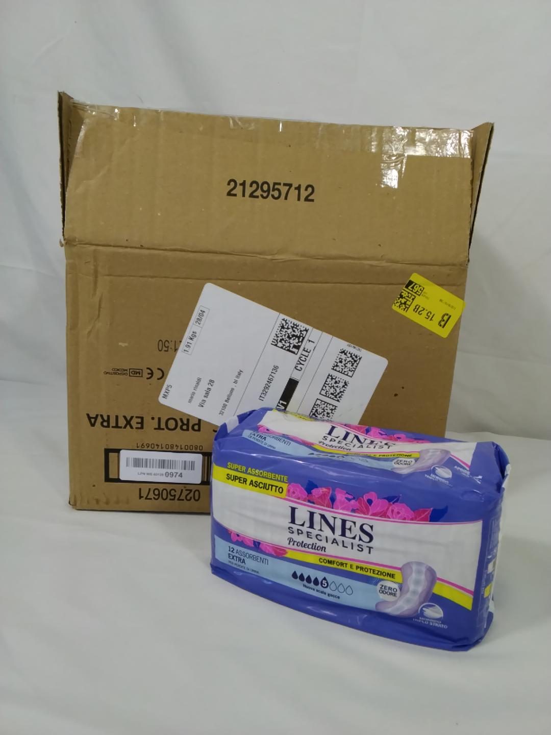 LINES Specialist Protection Extra 5 Gocce | 12 Assorbenti | 5 Confezioni | Nuovi