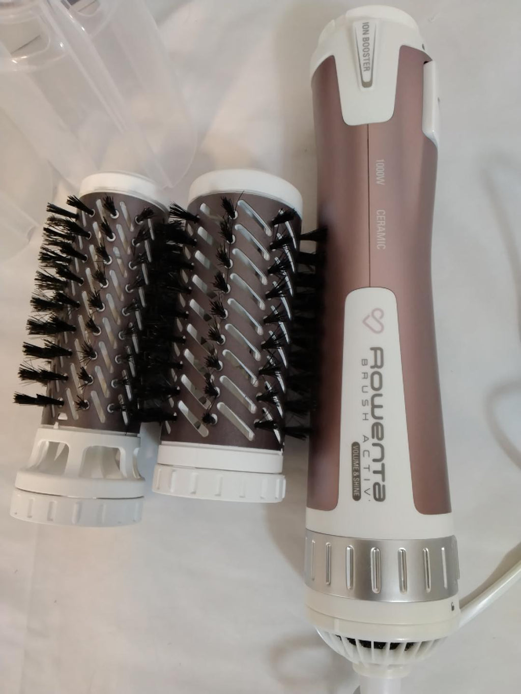 Rowenta Brush Activ Premium Care CF9540 Spazzola Rotante ad Aria Calda 1000W Ionica con 2 Spazzole | Nuova