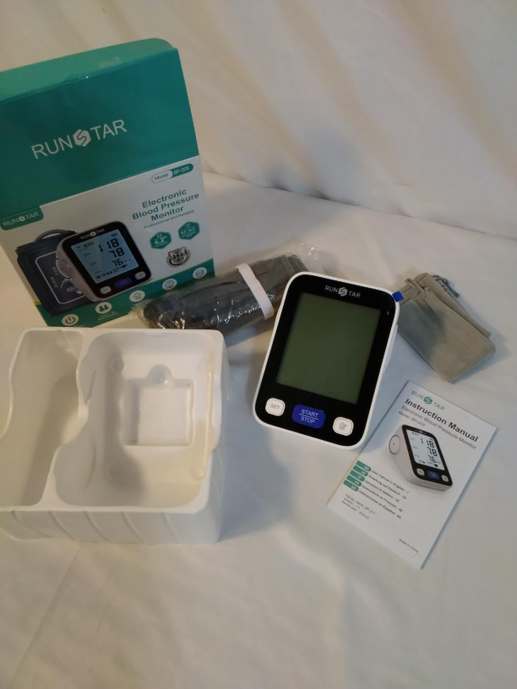 RUNSTAR BP-205 Misuratore di Pressione da Braccio Digitale Automatico 22-42 cm, 2 Utenti x 99 Memorie | Nuovo