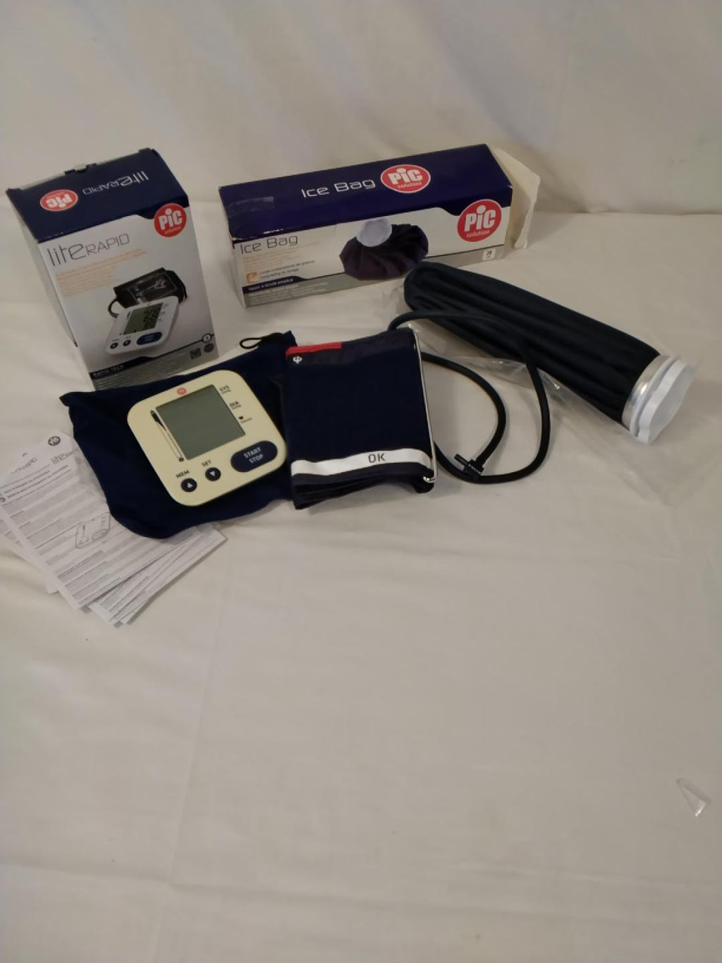 Combo PIC Solution LiteRapid Misuratore di Pressione + Ice Bag Borsa del Ghiaccio 28 cm | Nuovi