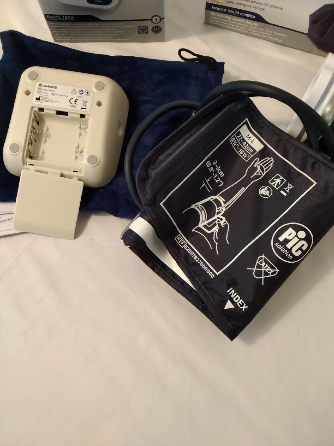 Combo PIC Solution LiteRapid Misuratore di Pressione + Ice Bag Borsa del Ghiaccio 28 cm | Nuovi