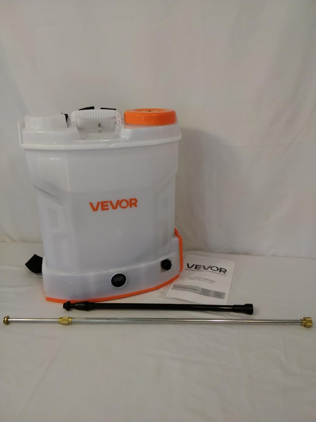 VEVOR KF-16C-48 Spruzzatore Elettrico a Zaino 16 L 12V 8Ah Litio 0-90 PSI con Voltmetro 8 Ugelli e 2 Lance | Nuovo