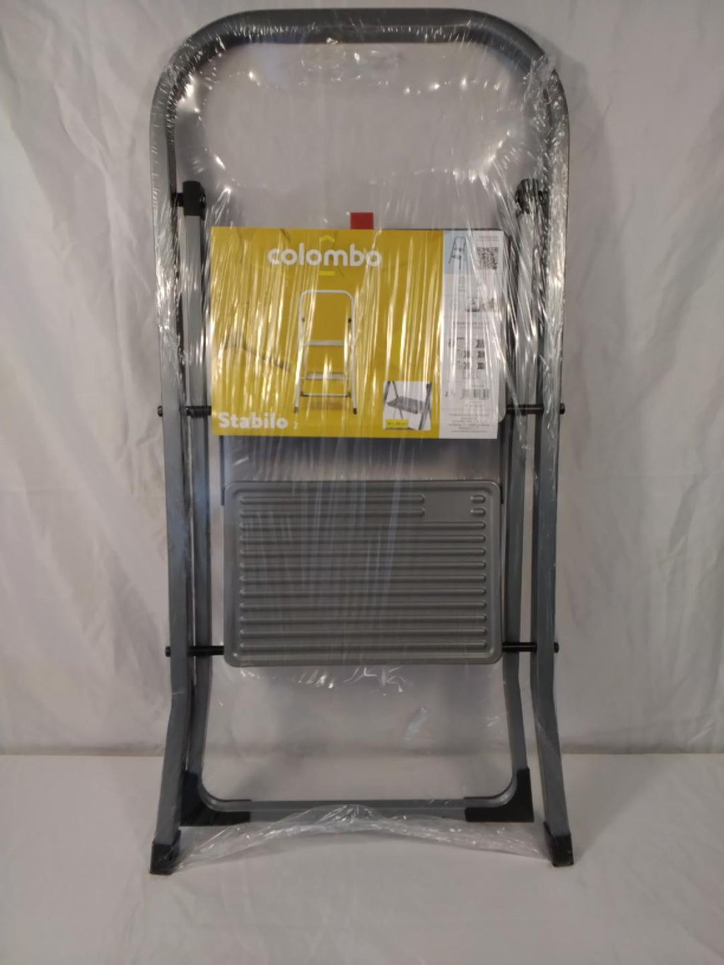 Colombo Stabilo G120L02W Sgabello Scaletta in Acciaio 2 Gradini 150 kg Altezza 46 cm | Nuovo