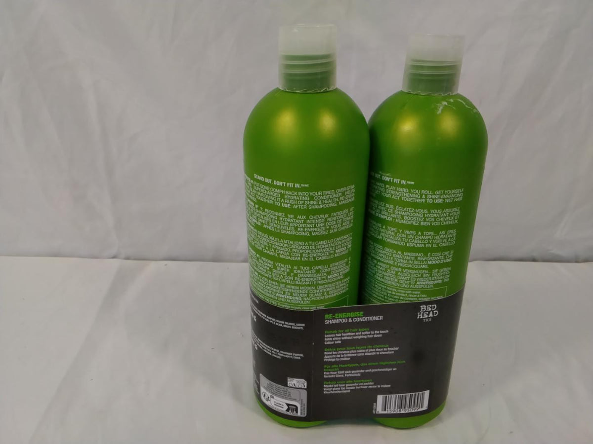 TIGI Bed Head Re-Energize Shampoo &amp; Conditioner 2×750 ml Duo per Capelli Normali | Nuovi