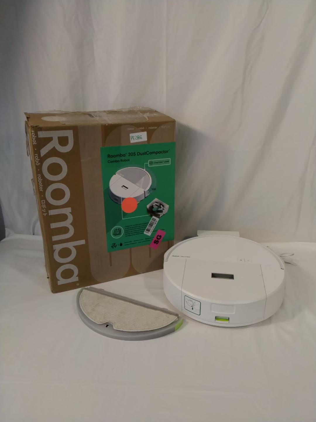 iRobot Roomba 205 Combo DustCompactor Robot Aspirapolvere Lavapavimenti 2-in-1 7.000 Pa LiDAR ClearView DustCompactor Senza Sacchetto Fino a 60 Giorni Panno Microfibra Lavabile WiFi App | Rigenerato in Buone Condizioni