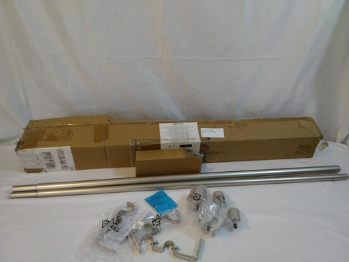 Amazon Basics Bastone Doppio per Tende 91-183 cm Nichel | NUOVO