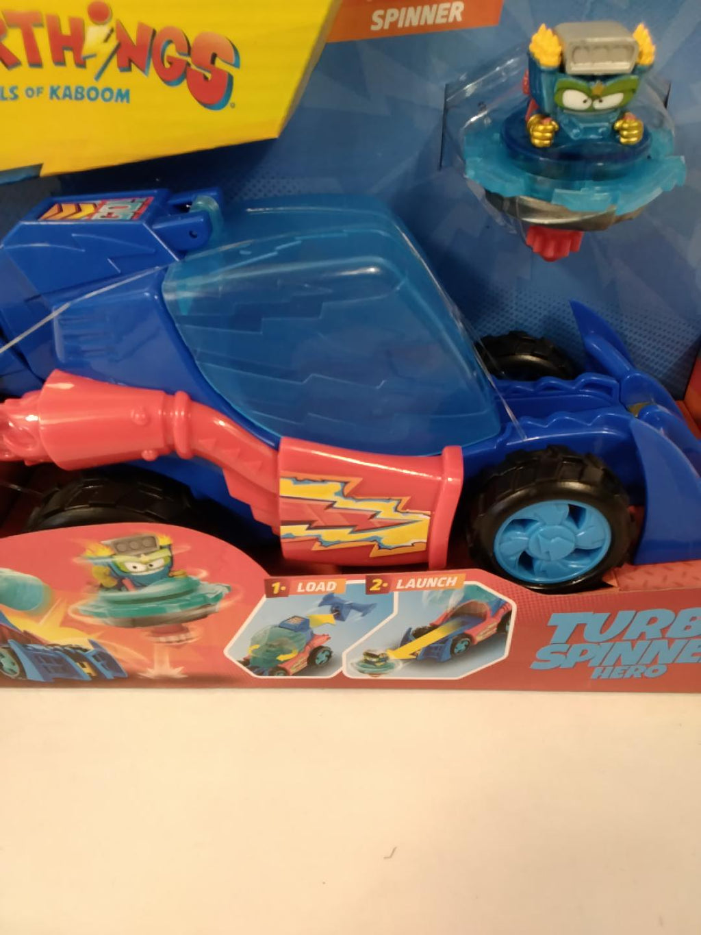 SUPERTHINGS RIVALS OF KABOOM TURBO SPINNER HERO, VEICOLO LANCIA-SPINNER, 1 KAZOOM SPINNER ESCLUSIVO, 4+ ANNI, NUOVO