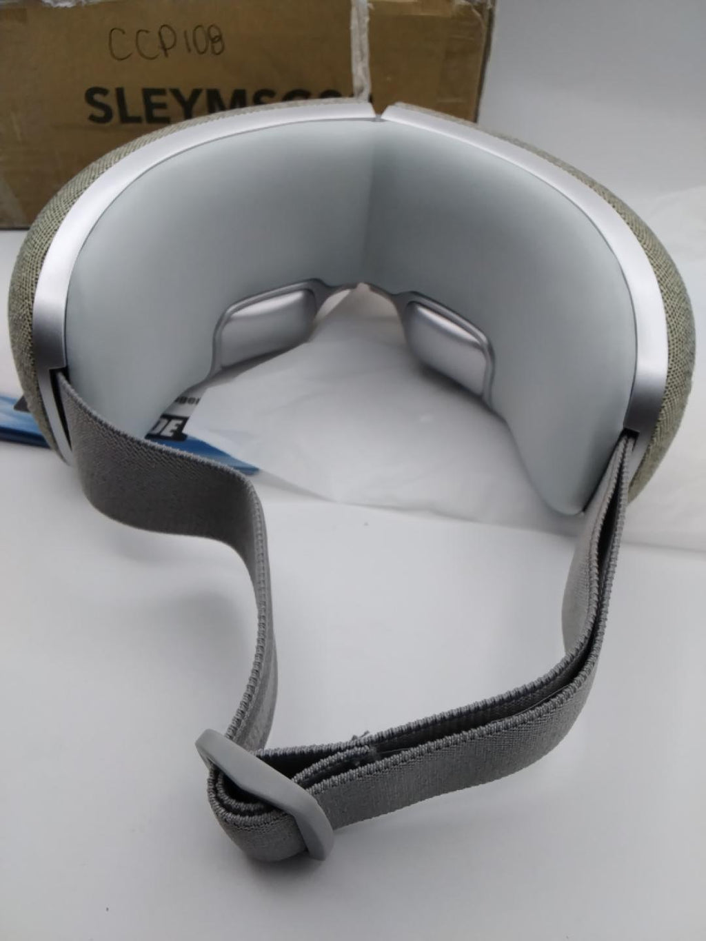 SERENELIFE SLEYMSG82 Massaggiatore Occhi Intelligente con Calore, Freddo, Compressione Aria, Vibrazione, Bluetooth, Batteria Ricaricabile, Pieghevole, Beige Nuovo