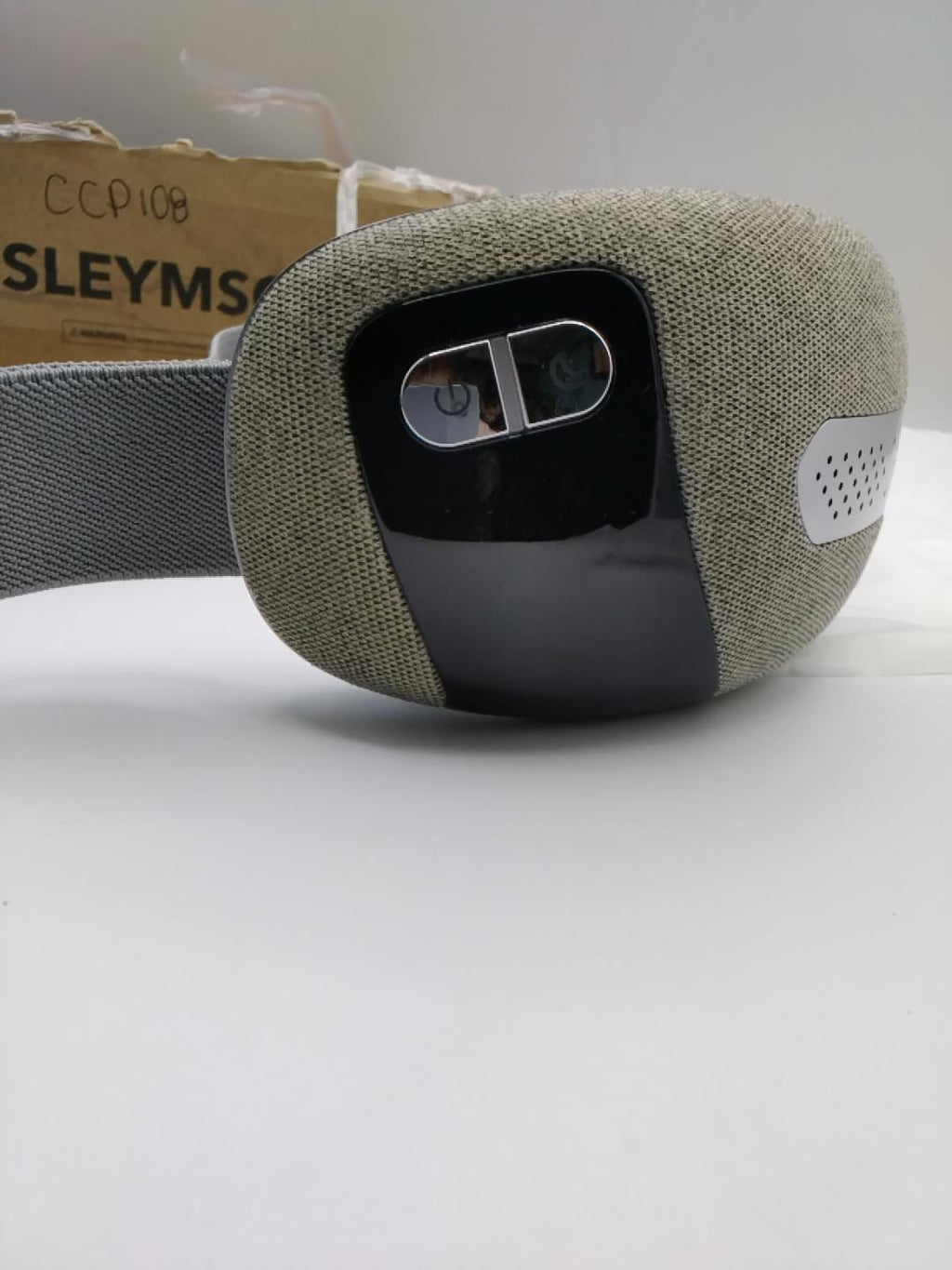 SERENELIFE SLEYMSG82 Massaggiatore Occhi Intelligente con Calore, Freddo, Compressione Aria, Vibrazione, Bluetooth, Batteria Ricaricabile, Pieghevole, Beige Nuovo