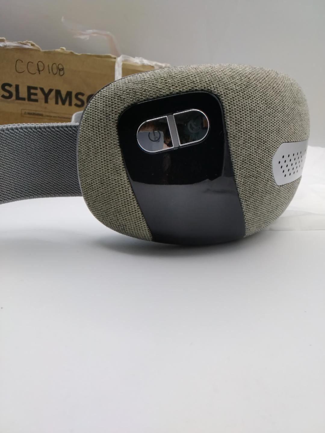 SERENELIFE SLEYMSG82 Massaggiatore Occhi Intelligente con Calore, Freddo, Compressione Aria, Vibrazione, Bluetooth, Batteria Ricaricabile, Pieghevole, Beige Nuovo