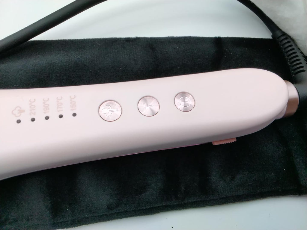 💇‍♀️ARASYLEON SPAZZOLA LISCIANTE A VAPORE ROSA, 4 LIVELLI DI TEMPERATURA 150-210°C, RISCALDAMENTO RAPIDO 30 SEC, PIASTRE IN CERAMICA, HYDRO-INFUSION, AUTOSPEGNIMENTO 30 MIN, GUANTI, SPAZZOLA E BORSA, NUOVA
