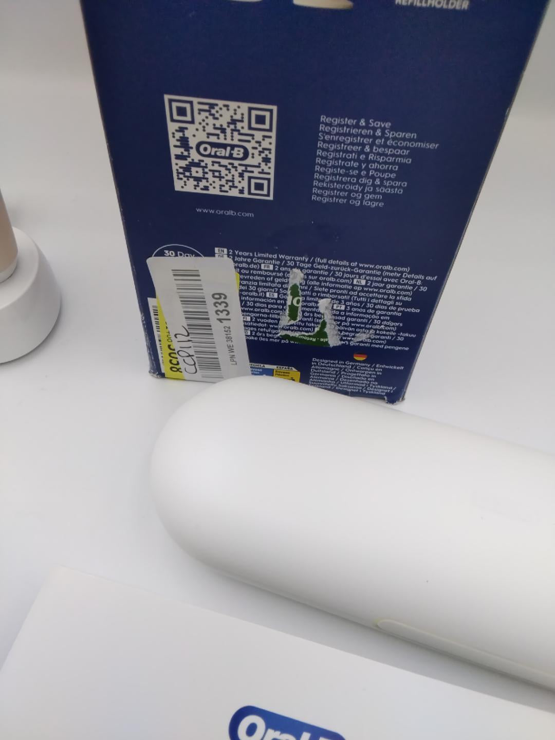 🦷ORAL-B iO SERIES 2 CLEAN &amp; CARE, SPAZZOLINO ELETTRICO RICARICABILE, 3 MODALITÀ, SENSORE DI PRESSIONE, TECNOLOGIA iO, TESTINA ROTONDA, CUSTODIA DA VIAGGIO, BIANCO/CREMA, NUOVO