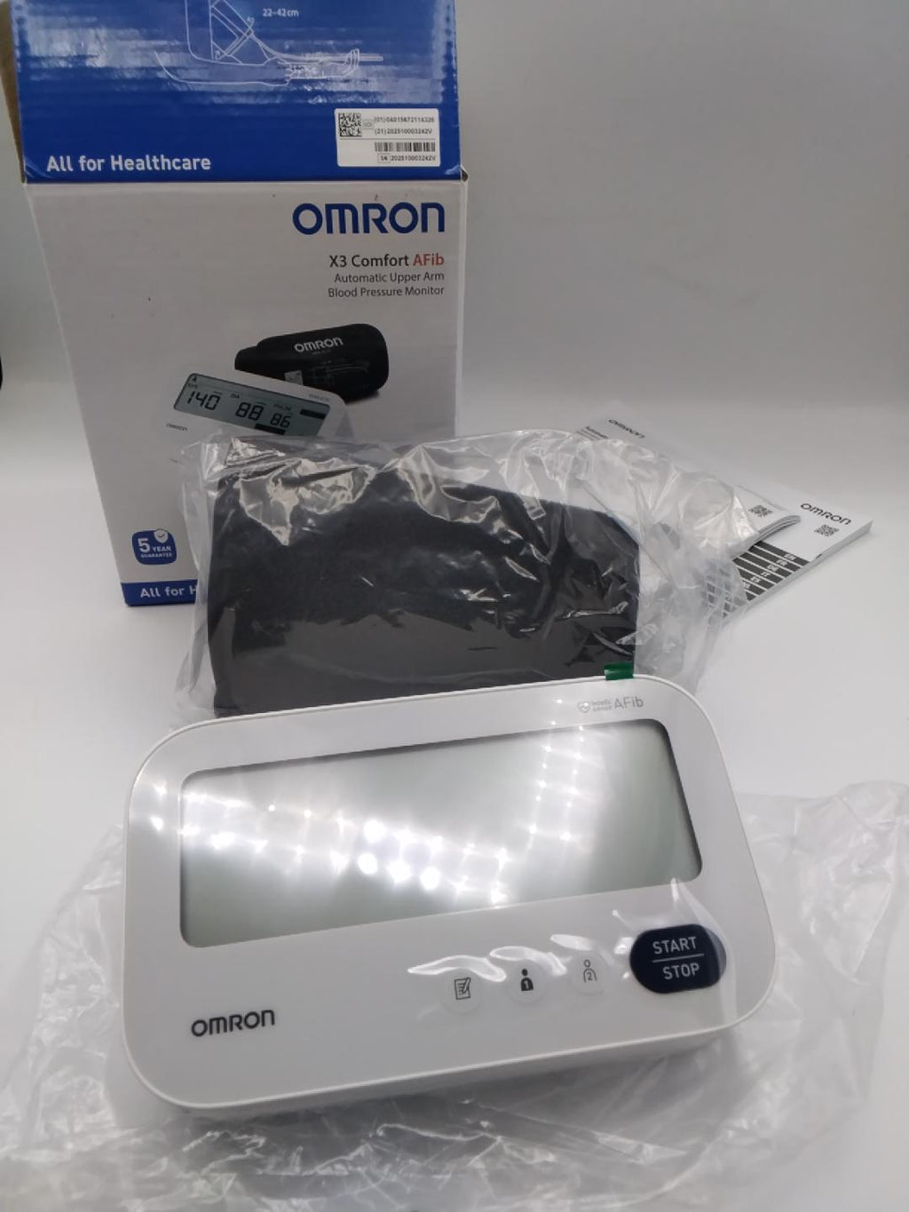 🩺OMRON X3 COMFORT AFIB HEM-7196-FLEO, MISURATORE DI PRESSIONE DA BRACCIO, RILEVAMENTO FIBRILLAZIONE ATRIALE AFIB, INTELLI WRAP 22-42 CM, 2 UTENTI, 60 MEMORIE, NUOVO