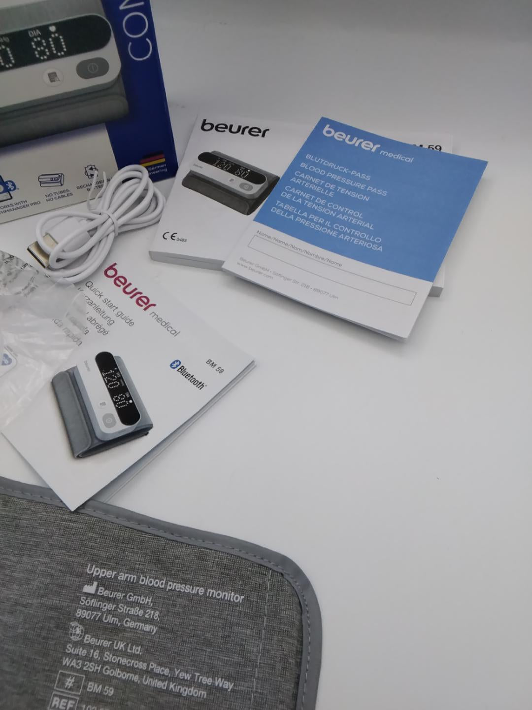 🩺BEURER BM 59 BLUETOOTH, MISURATORE DI PRESSIONE DA BRACCIO SENZA TUBI E CAVI, INTELLI WRAP 22-42 CM, RILEVAMENTO ARITMIE, INDICATORE RISCHIO LED, APP HEALTHMANAGER PRO, BATTERIA RICARICABILE, NUOVO