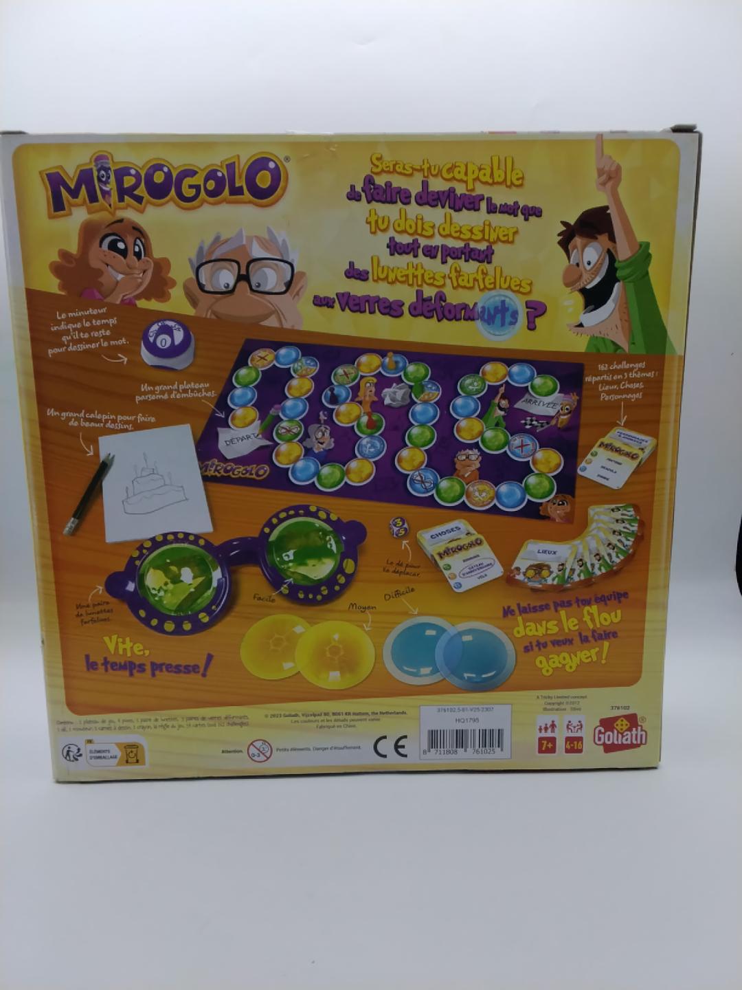🎲 MIROGOLO GOLIATH, GIOCO DI SOCIETÀ CON OCCHIALI DEFORMANTI, 7+ ANNI, FRANCESE, NUOVO