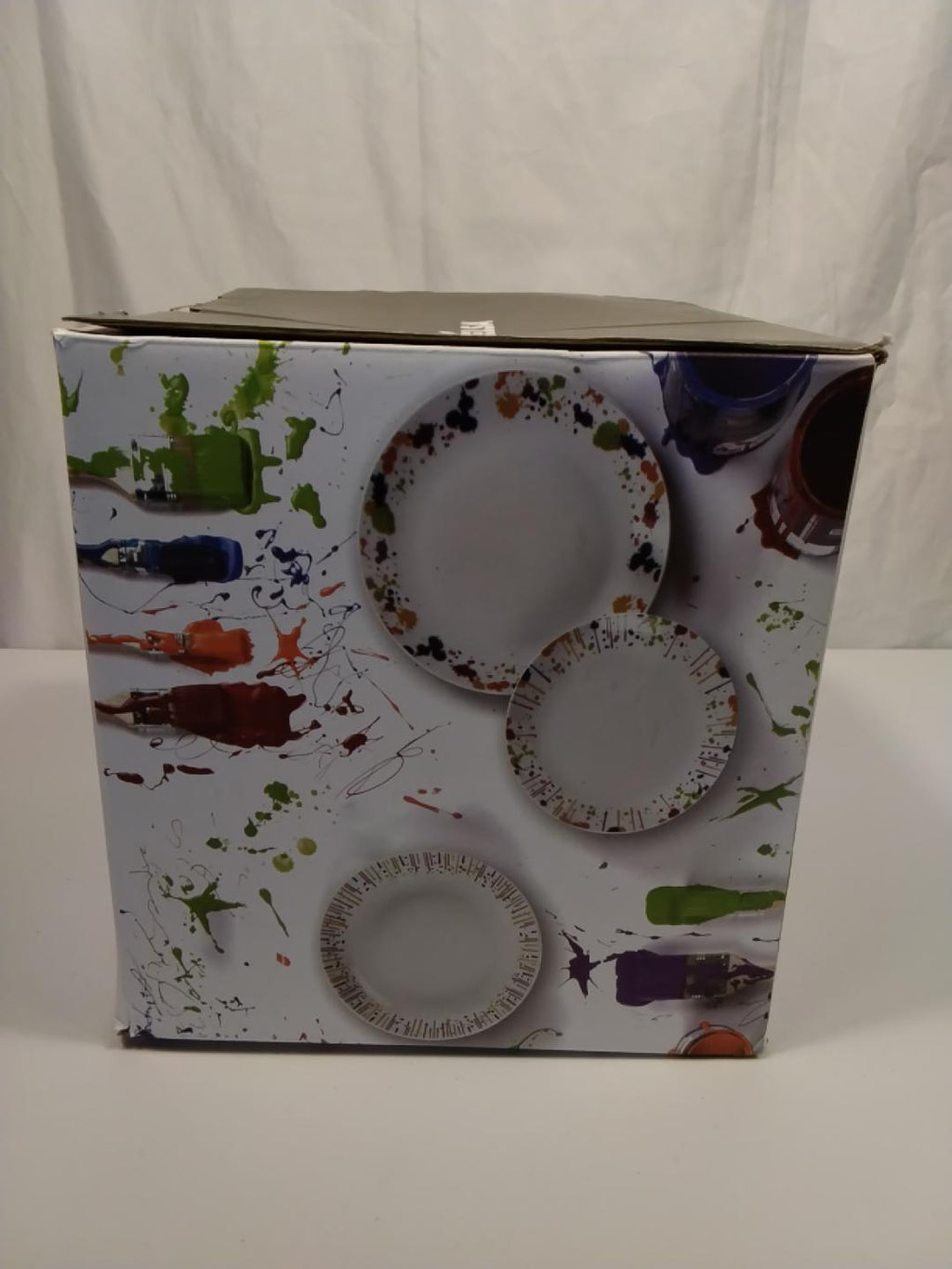 🍽️ EXCELSA DRIPPING, SERVIZIO PIATTI IN PORCELLANA, 18 PEZZI, MULTICOLORE, NUOVO