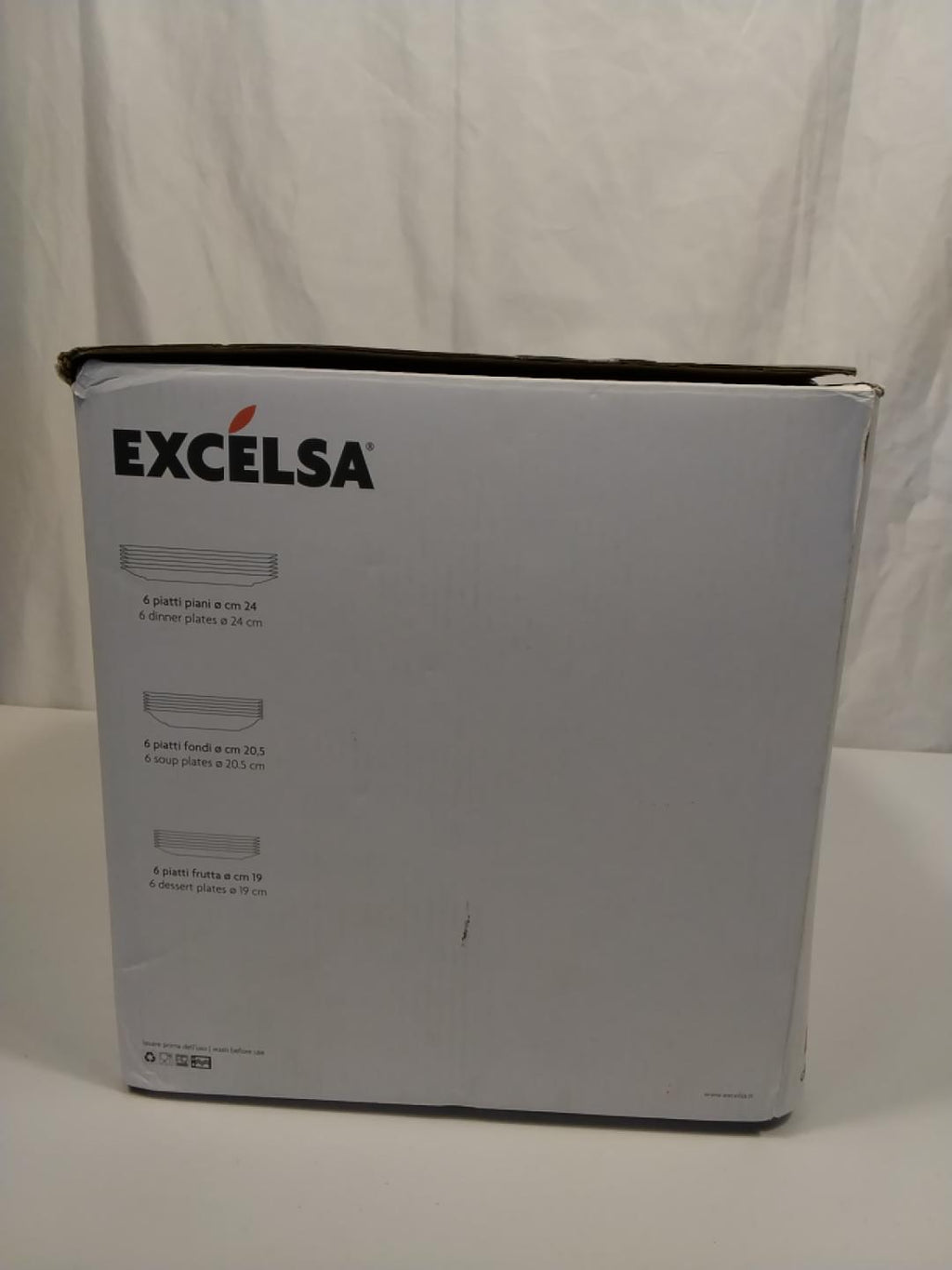 🍽️ EXCELSA DRIPPING, SERVIZIO PIATTI IN PORCELLANA, 18 PEZZI, MULTICOLORE, NUOVO
